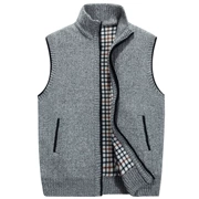 Vest nam mùa thu phiên bản Hàn Quốc của áo len ấm áp áo len mỏng phần len vest đan tay áo vest cổ áo len nam