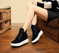 Giày boot nữ nữ 2018 mới Martin boot phiên bản Hàn Quốc của nêm với đế cao chống nước cao giúp phụ nữ mang giày đế dày giày tập gym nữ