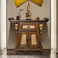 Тайский гейли Тайский твердый древесина для стола Буддийский настольный настольный табличный стол. Стол поклонения для домохозяйства китайский современный минималистский гостиная буддийская платформа для поставки люцерны