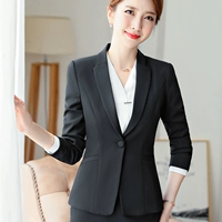 Bộ đồ vest nhỏ nữ phiên bản Hàn Quốc 2018 mới phù hợp với mùa thu đen áo khoác nữ hàn quốc