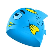 Bạn bơi mũ bơi cho trẻ em Mũ bơi silicon chống nước 3 bong bóng mới cá bé trai và bé gái dễ thương - Mũ bơi