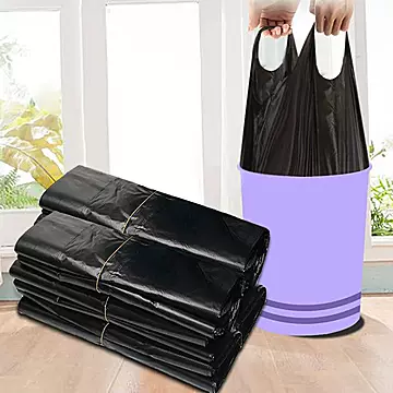 垃圾袋家用加厚手提式背心黑色厨房中大号塑