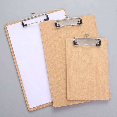 平夹木质纸质文件夹商务办公用文件夹板A416K32K带挂钩写字板垫