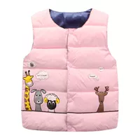 Trẻ em chống mùa xuống áo vest cotton trẻ em nam và nữ kho báu thời trang ấm áp phim hoạt hình cotton ngắn vest lót - Áo ghi lê áo len ba lỗ cho bé