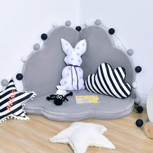 Детский ковер для ползания, нескользящий игровой коврик, съёмные складные бортики, увеличенная толщина