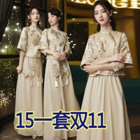 Платье подружки невесты, летняя одежда, традиционный свадебный наряд Сюхэ для невесты, ципао, китайский стиль, коллекция 2021, по фигуре