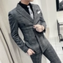Thời trang mới Quần áo kẻ sọc nam Anh phù hợp với thanh niên nam giới xã hội nhỏ phù hợp với nam giới phù hợp với đôi ngực - Suit phù hợp vest cưới