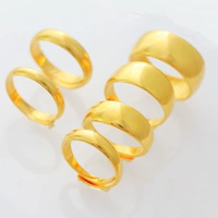 Глянцевое праздничнное золотое латунное кольцо подходит для мужчин и женщин для влюбленных