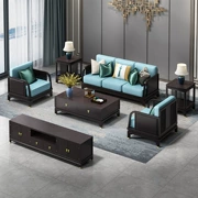Mới Trung Quốc phong cách sofa gỗ rắn Hiện đại phong cách Trung Quốc đơn giản vải ánh sáng sang trọng kết hợp sofa nội thất phòng khách - Nhà cung cấp đồ nội thất