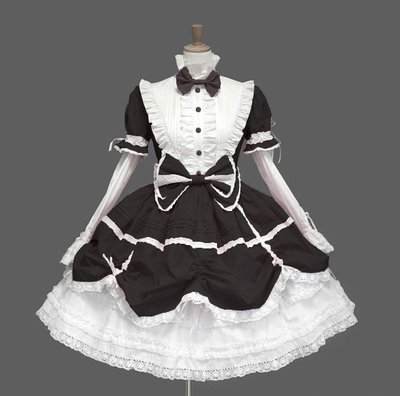 taobao agent Japanese lace small princess costume, dress, Lolita style, Gothic, long sleeve, cosplay