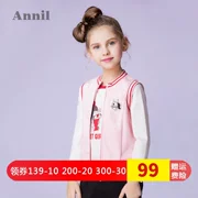 Annai quần áo trẻ em cô gái đan vest vest 2019 mùa xuân và mùa thu mới lớn áo khoác không tay trẻ em cardigan - Áo ghi lê