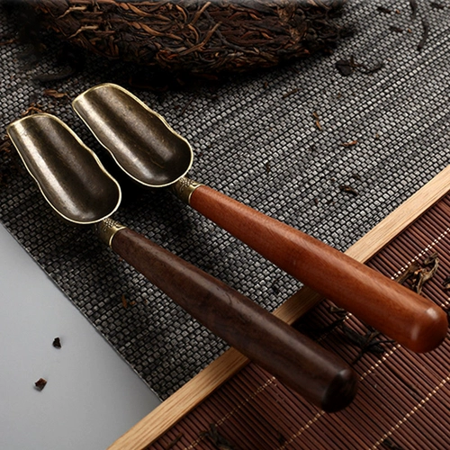Jiutang Ebony Mopper Tea Spoon Tea Spoon Spoon Tea Shovel Tea, Tea Leaf Spoon, кунг -фу чайный набор, шесть джентльменских чайных аксессуаров