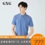 GXG Men 2019 Mùa hè Mới Thời trang Màu xanh ngắn tay Xu hướng Áo sơ mi Polo Lapel Men GY124853C - Polo t shirt golf