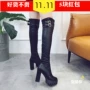 Mùa thu và mùa đông mới của phụ nữ mới bốt cao đến đầu gối bốt cao cổ giày boot nữ cổ thấp hàng hiệu