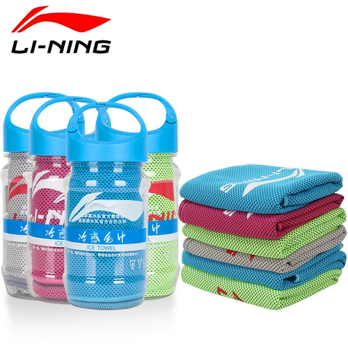 Li Ning, охлаждающее быстросохнущее спортивное полотенце от пота для спортзала подходит для мужчин и женщин