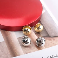 Универсальные металлические сферические серьги, минималистичная серебряная игла, простой и элегантный дизайн, золото и серебро, серебро 925 пробы