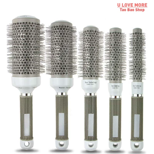 6 размер щетки нано Hairush Thermal -Cramic Ion Combe Heb