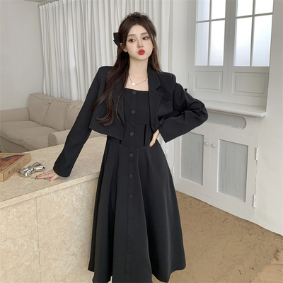 taobao agent Advanced classic suit jacket, dress, set, plus size, high-quality style, autumn, fitted