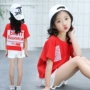 Quần áo trẻ em nữ mùa hè Áo phông 2019 phiên bản mới của Hàn Quốc áo cotton ngắn tay thời trang rộng rãi quần áo trẻ em thủy triều lớn - Khác quần áo cho trẻ 14 tuổi nam
