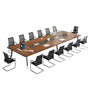 Bàn ghế văn phòng bàn dài đơn giản hiện đại bàn hình chữ nhật và ghế kết hợp bàn tiếp tân - Nội thất văn phòng