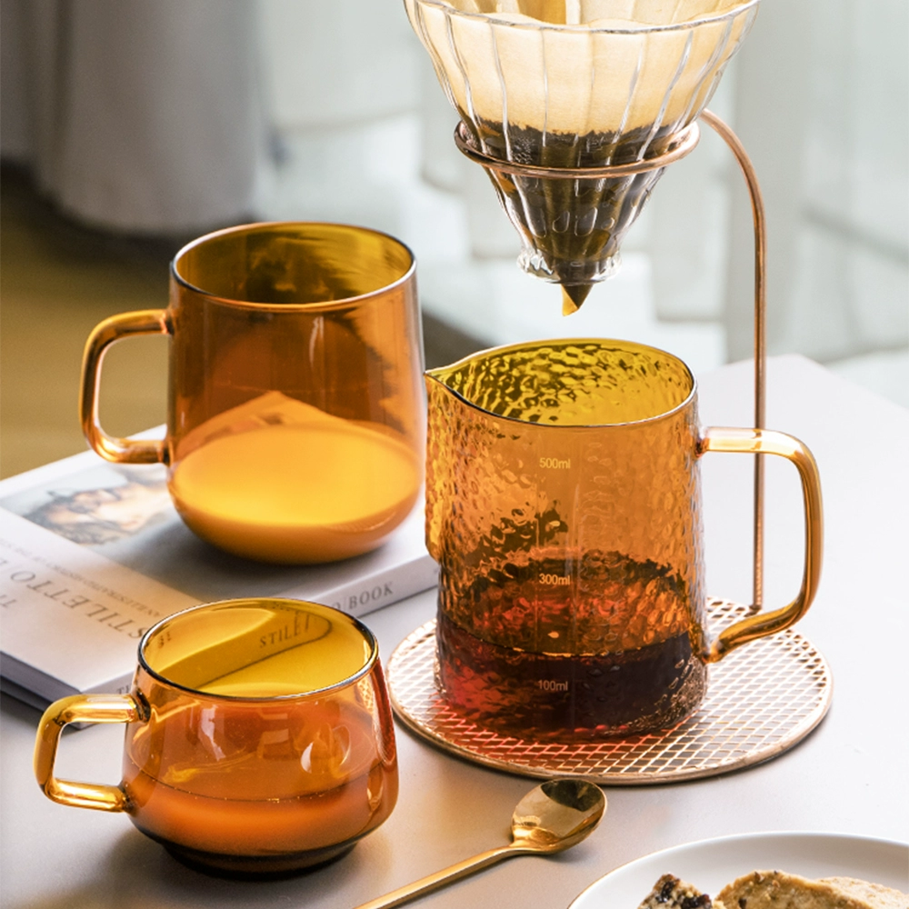 Bình chia sẻ cà phê làm bằng tay đặt cốc thủy tinh borosilicat cao có tay cầm thiết bị pha cà phê nhỏ giọt trong nước - Cà phê