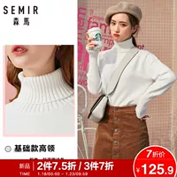 Senma Enterprise Store Wool Sweater Women 2018 Winter New Black Turtleneck Sweater Jacket Sweet Girl phiên bản Hàn Quốc áo len nữ đẹp 2020