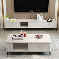 Регулируемый мраморный журнальный столик, современный и минималистичный белый телевизор