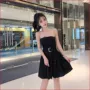 Phụ nữ Hàn Quốc 2019 hè mới gợi cảm từ vai ống hàng đầu váy xếp li khí chất là váy eo mỏng - váy đầm mẫu váy thu đông 2021