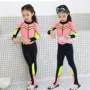Áo chống nắng trẻ em Hàn Quốc dài tay áo tắm một mảnh cơ thể cô gái lớn trai sứa quần áo chia quần áo lặn - Bộ đồ bơi của Kid đồ bơi cho em bé