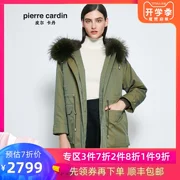 Bộ lông của phụ nữ Pierre Cardin để vượt qua phần dài của chiếc áo lót lông thỏ lớn cổ lông 2019 mới chính thức trực tiếp - Faux Fur