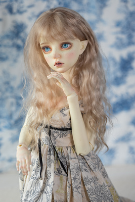 taobao agent Dollyplanet BJD 3 -point baby with Mahai wigs/wool long hair thin gold
