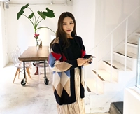 Hàn Quốc mua phụ nữ 2019 xuân mới Cherryville Phiên bản Hàn Quốc của áo len lỏng lẻo áo len - Cardigan áo len nữ form rộng