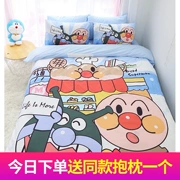 bánh mì đỏ Net Superman bông Pink Panther cartoon gia đình bốn trẻ em rửa giường ký túc xá lanh chăn bộ comforter - Bộ đồ giường bốn mảnh