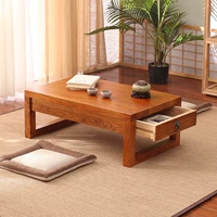 Стол в эрке в Elm, маленький кофейный столик с твердым деревом столом японского стиля -стиль платформы чайный стол татами журнальный столик