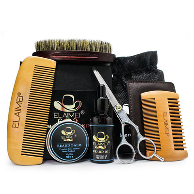 Elaisei Men's Beard Kit Set Set Set Men's Hubbard Repair Set Sort 6 -Piece Set