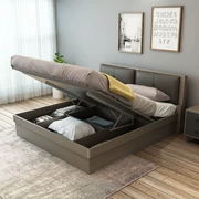 Nordic đơn giản hiện đại lưu trữ khí nén giường 1,8 m 1,5 m cao đúp giường chính bể giường của các đơn vị nhỏ - Giường