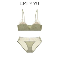 Кружевной хлопковый бюстгальтер без косточек, комфортная чайная чашка, французский стиль