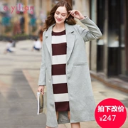 Bán giải phóng mặt bằng đặc biệt Ayilian mùa đông phụ nữ thời trang đích thực Phiên bản Hàn Quốc của chiếc áo len tự thắt eo dài phần nữ - Áo Hàn Quốc