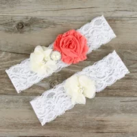 New Europe và America handmade san hô đỏ tấm hoa cô dâu garter phụ kiện cưới trang trí cô dâu - Nịt Tất nịt tất nam