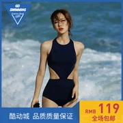 Đồ lót cao cổ Hàn Quốc dây thun gợi cảm Xiêm tam giác bikini áo tắm nữ ngực nhỏ tụ tập che bụng nóng bỏng áo tắm - Bộ đồ bơi One Piece