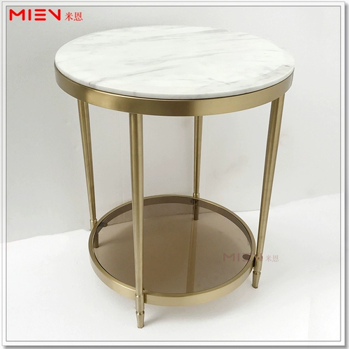 Мебель пекаря круглый угол несколько натуральных яси из белого мрамора.