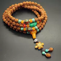 Vòng tay nhỏ tự nhiên vajra Bodhi nam và nữ năm cánh hoa 108 hạt vòng tay hạt thịt chơi hạt vòng cổ vòng cổ vàng tây nữ