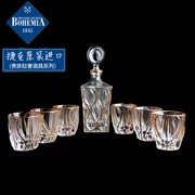 Séc thủy tinh nhập khẩu BOHEMIA thủy tinh với dòng vàng đặt loạt rượu vang đỏ thời trang - Rượu vang