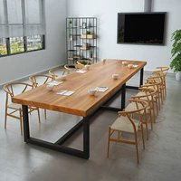 Đơn giản và hiện đại bàn dài đào tạo bàn hội nghị bàn nhân viên nhiều người có thể được tùy chỉnh đồ gỗ rắn - Đồ gỗ ngoài trời ghế dã ngoại naturehike