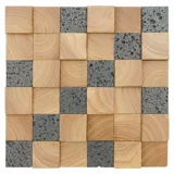 Настоящий троянский малайзийский телевизор Фон Стена Деревянная Каберна из вулканической скали