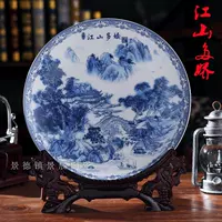 Sansui, сине-белое украшение, фарфоровая глина для гостиной, китайский стиль