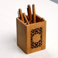 Penball Hollow Bamboo Carging Hollow Personality Creative Business Office Supply Box Classical Classical