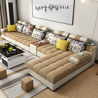 Sofa vải tối giản hiện đại kết hợp có thể tháo rời và giặt được căn hộ nhỏ phòng khách sofa nội thất mới - Nội thất khách sạn kệ để tivi