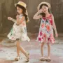 Quần áo bé gái mùa hè mới 2019 trẻ em lớn phiên bản Hàn Quốc của áo vest không tay váy hoa công chúa đa âm dương - Khác ao so sinh be trai