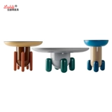 Цветный кофейный столик Стеклянный волокно Укрепление с маленькой квартирой северная космическая космос летающая тарелка маленькая край